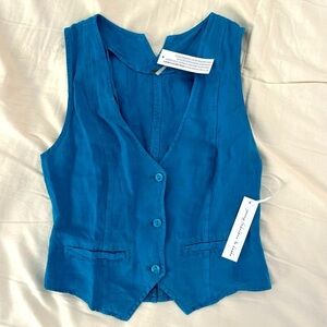 NWT YFB Veda linen tailored vest